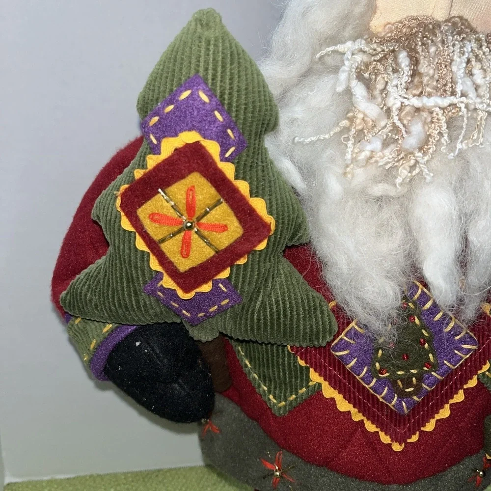 Old World Santa , Primitive, Cloth‎ Face , Standing ,19.5 